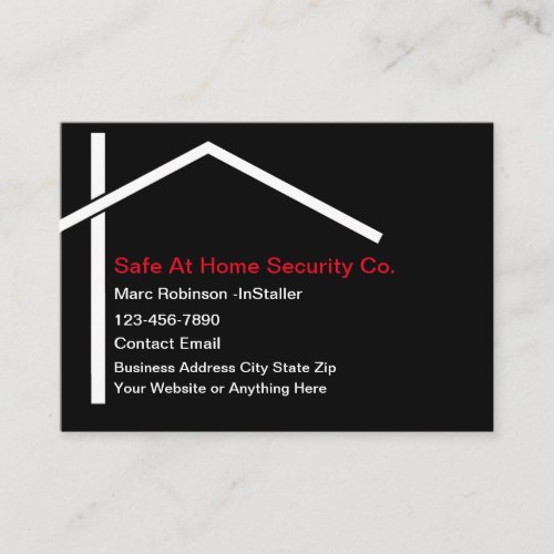 Home Security Services Business Card
