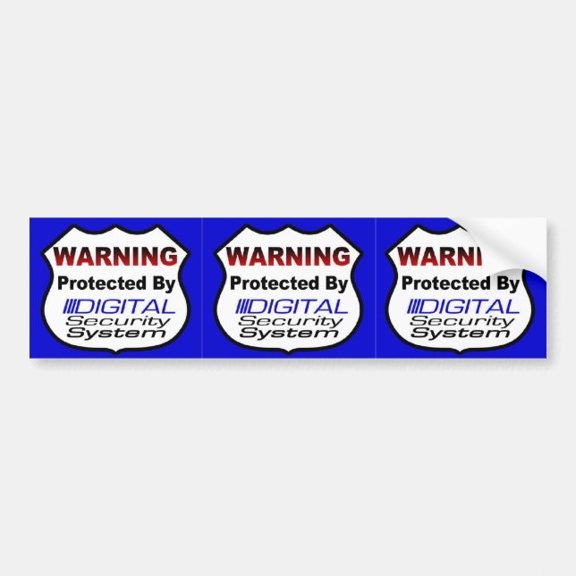 Home Security Sticker Decals- 3/Sheet, durable as (Front)