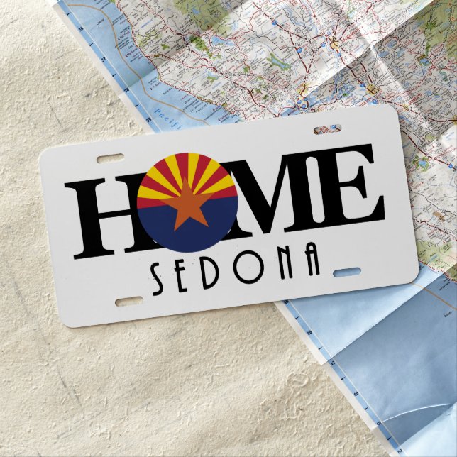 HOME Sedona Arizona License Plate (In Situ)