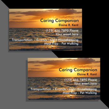 Home Senior Companion Business Card by Luckyturtle at Zazzle
