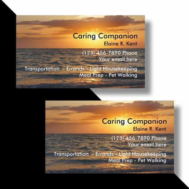 Home Senior Companion Business Card (Creator Uploaded)