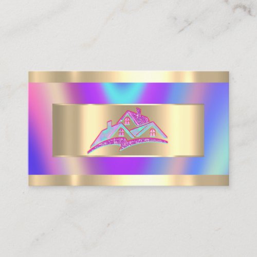 Home Service Estate Agency QRCode Logo Holograph   Business Card