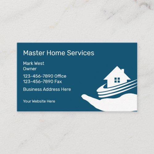 Home Services Business Card Design