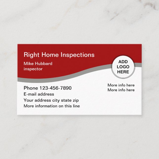 Home Services Business Logo Cards (Front)