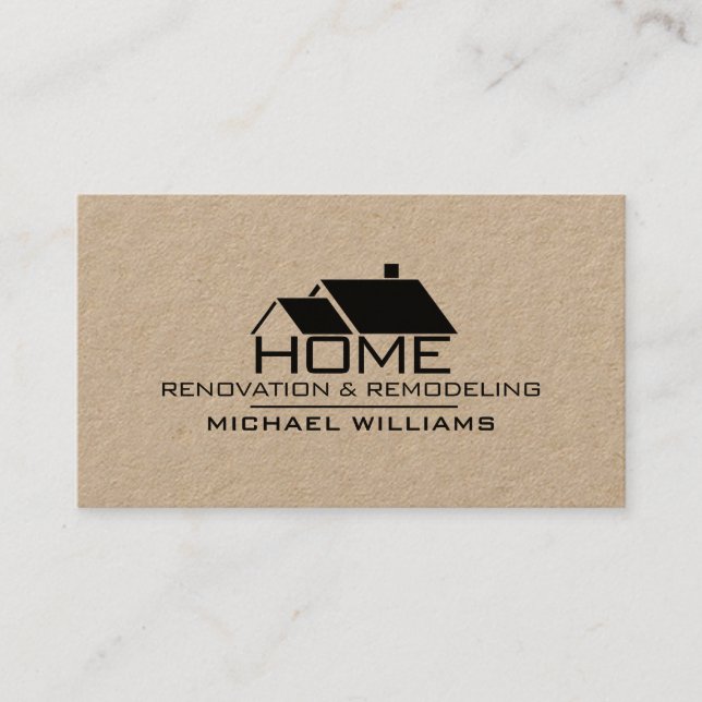 Home services house inspired  business card (Front)