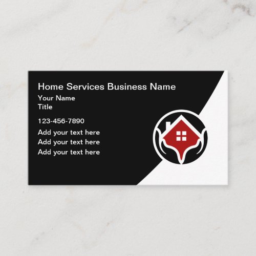 Home Services Modern Business Cards