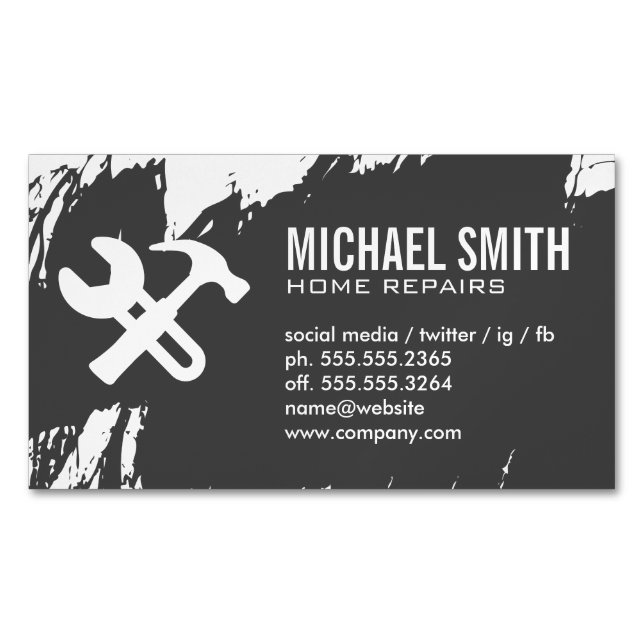 Home Services  Repair Business Card Magnet (Front)