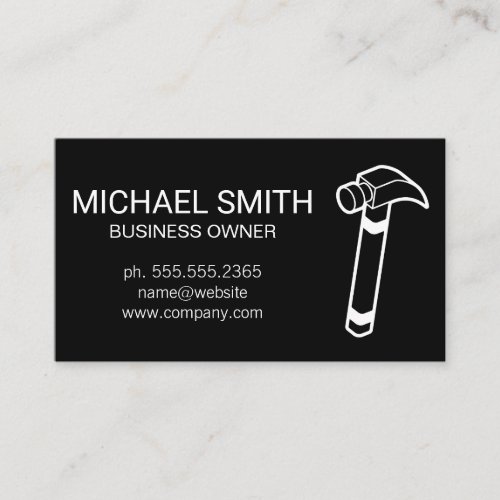 Home Services Repair  Hammer Business Card