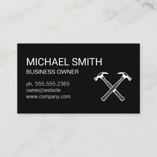 Home Services Repair  Hammers Business Card