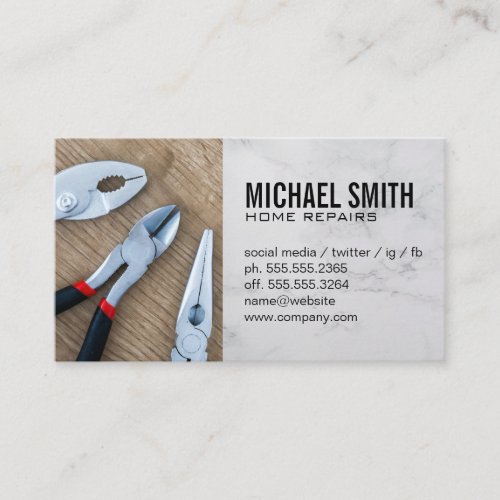Home Services Repair  Hardware Tools Business Card