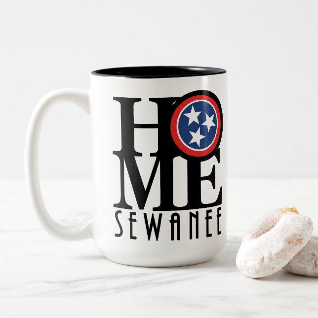 HOME Sewanee Tennessee 15oz Two-Tone Coffee Mug (With Donut)