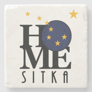 HOME Sitka Alaska Stone Coaster