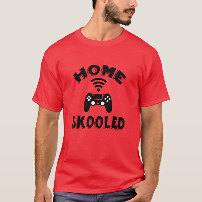 Home Skooled Tee - Funny Misspelled Homeschool Pun (Front)