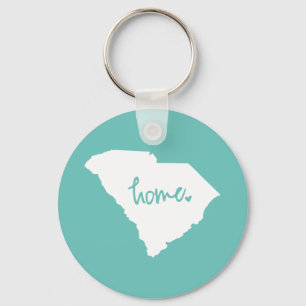 Home South Carolina Custom Color Keychain