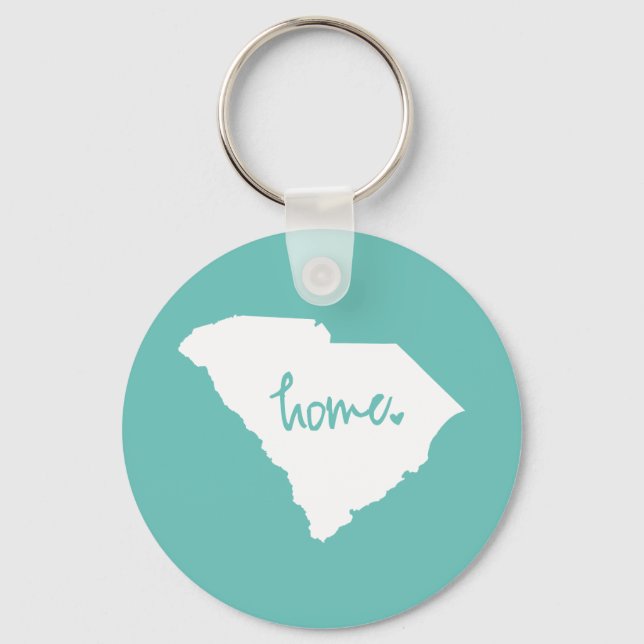 Home South Carolina Custom Color Keychain (Front)