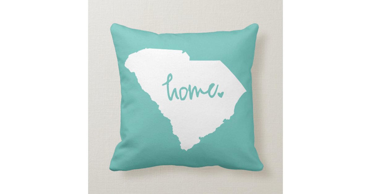 Home South Carolina Custom Color Throw Pillow