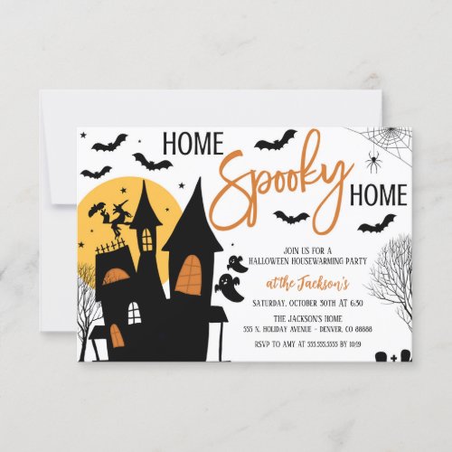 Home Spooky Home Halloween Housewarming Party Invitation
