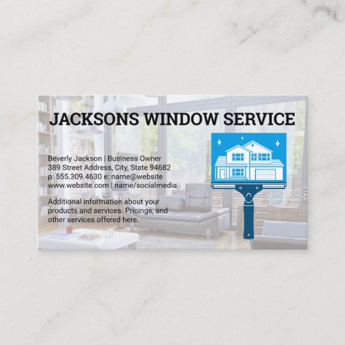 Home Squeegee Logo  Window Services Business Card