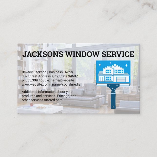 Home Squeegee Logo | Window Services Business Card (Front)