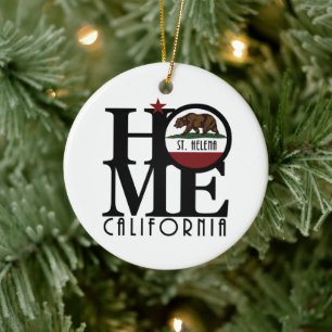 HOME St.Helena California Ceramic Ornament
