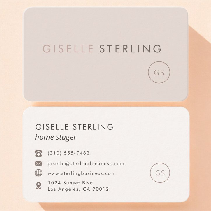 Home Stager Feminine Professional Business Card