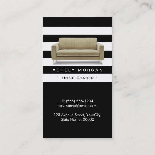 Home Stager Interior Design Modern Classy Style Business Card
