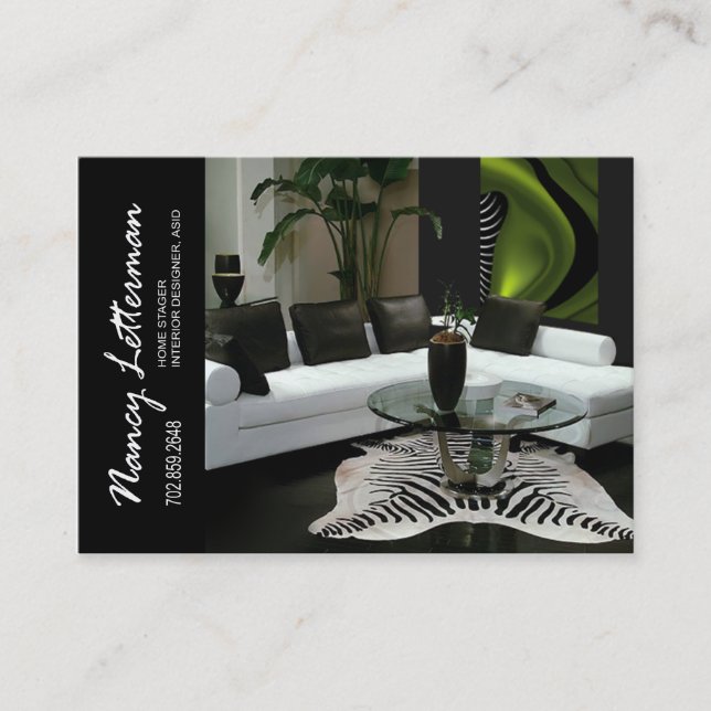 Home Stager Interior Designer Business Card (Front)