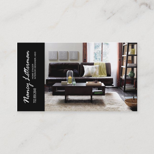 Home Stager Interior Designer Business Card (Front)
