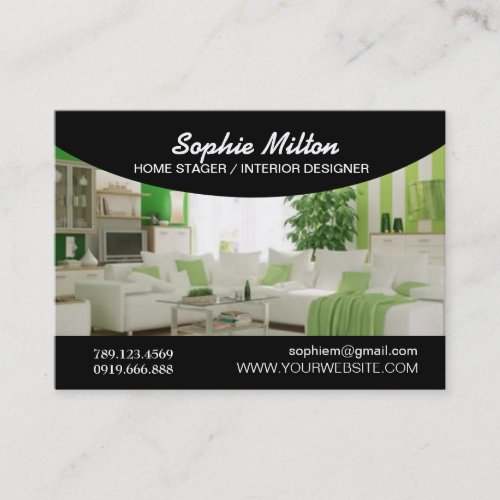 Home Stager Interior Designer Photo Template Business Cards
