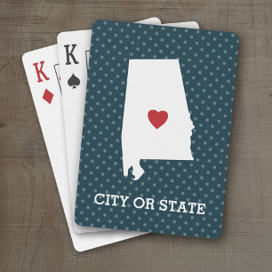 Home State Artwork with City Option - Alabama Poker Cards