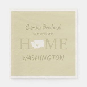 Home state of West Washington personlaize party Napkins