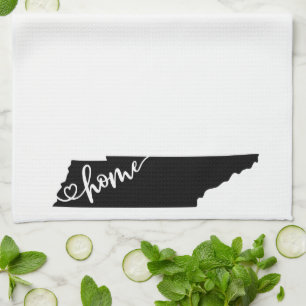 Home State Outline Heart Tennessee Kitchen Towel
