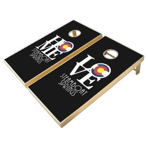 HOME Steamboat Springs Colorado Cornhole Set