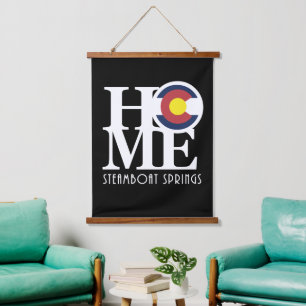 HOME Steamboat Springs Colorado Hanging Tapestry