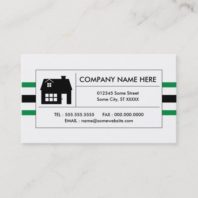 home stripes business card (Front)
