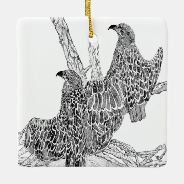 HOME STRONGER SWFL NEST BOOK BECOMING A BIG EAGLE CERAMIC ORNAMENT (Front)