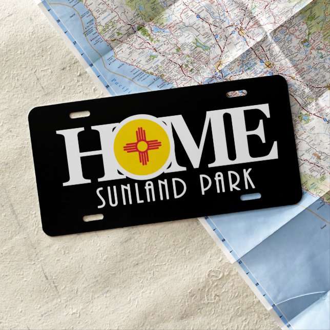 HOME Sunland Park New Mexico License Plate (In Situ)