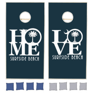 HOME Surfside Beach South Carolina Cornhole Set