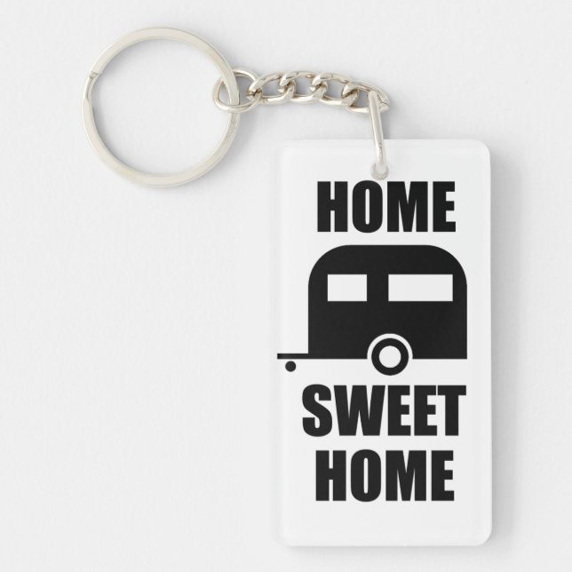 Home Sweet Camper Trailer Keychain (Front)