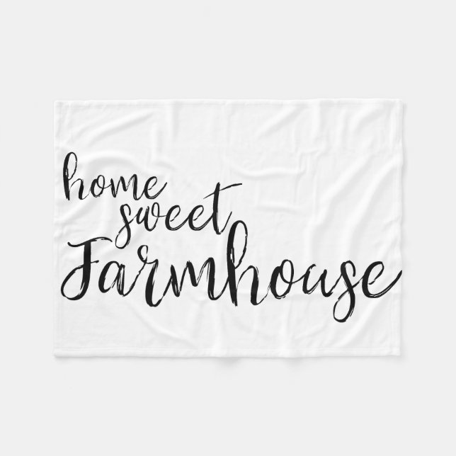 Home Sweet Farmhouse Fleece Blanket (Front (Horizontal))