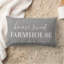 Home Sweet Farmhouse Monogram Throw Pillow