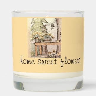 home sweet flowers burns bright scented candle