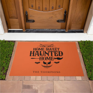 "Home Sweet Haunted Home" Funny Halloween Doormat