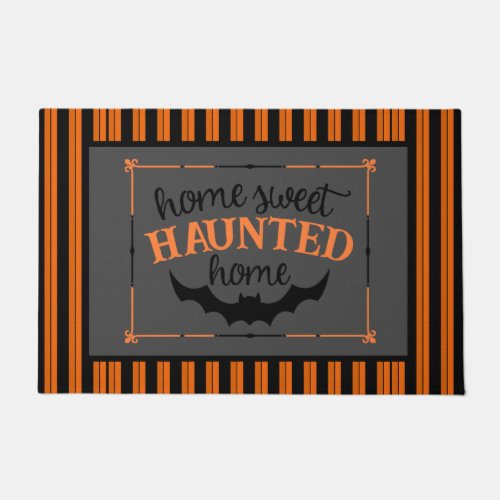 Home Sweet Haunted Home Halloween Doormat