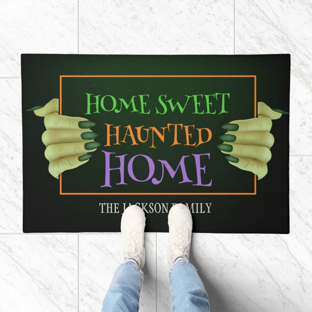 Home Sweet Haunted Home | Scary Witch Hand Family Doormat (Indoor)