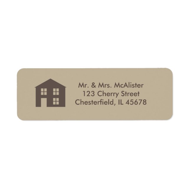 Home Sweet home address label (Front)
