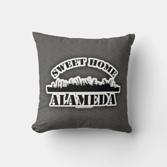 Home Sweet Home Alameda Love Throw Pillow (Front)