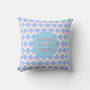 Home Sweet Home and Diamond Pattern Throw Pillow