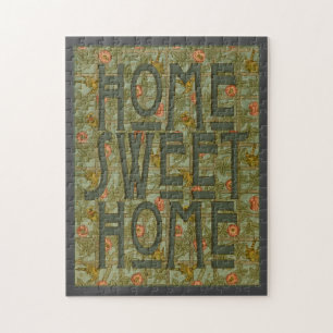 Home Sweet Home art nouveau style puzzle