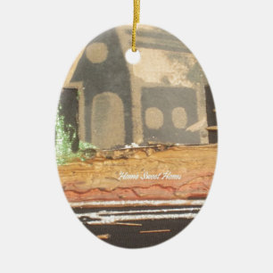 Home Sweet Home Art Print Ceramic Ornament